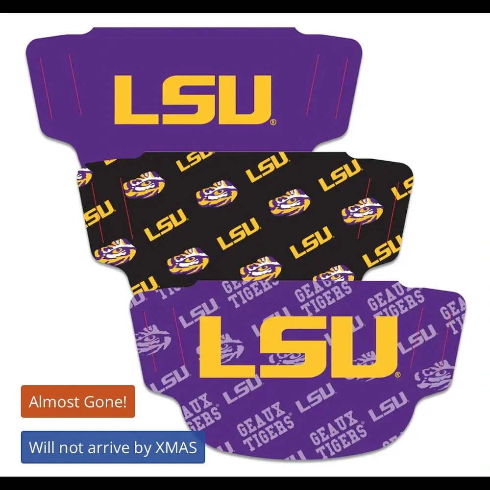 Lsu soft masks set of 3 brand new fanatics